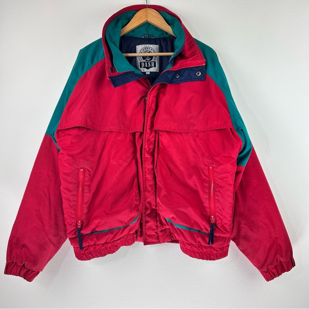 Vtg Dash Men’s 90s Color Block Winter Utility Jacket Size L